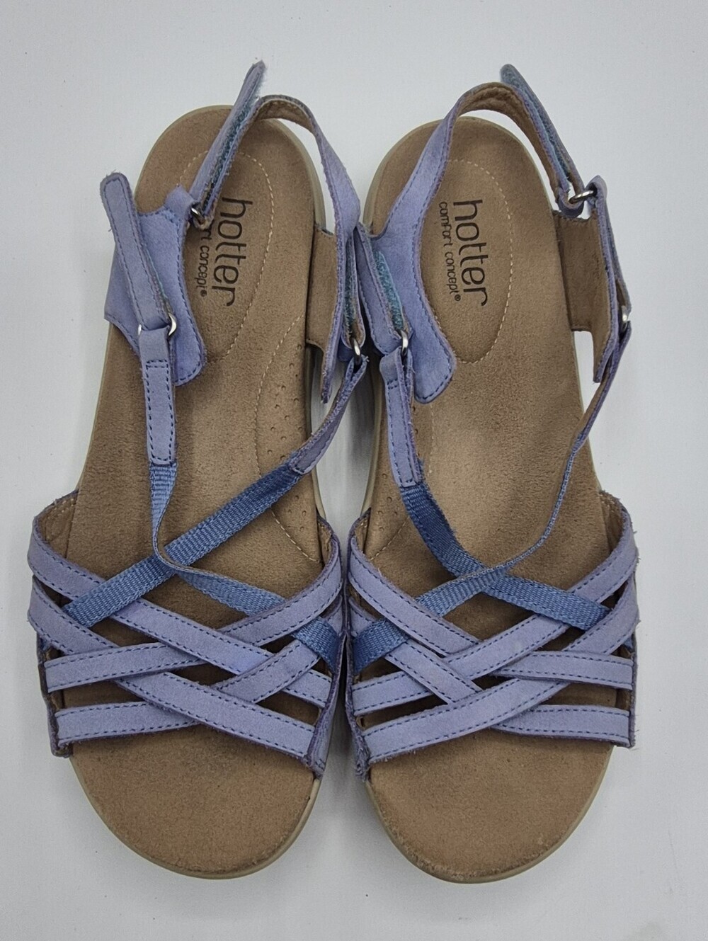 Hotter Blue Purple Strappy Comfort Sandals for Women